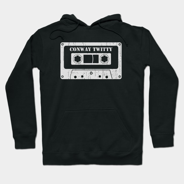 Conway Twitty - Vintage Cassette White Hoodie by FeelgoodShirt